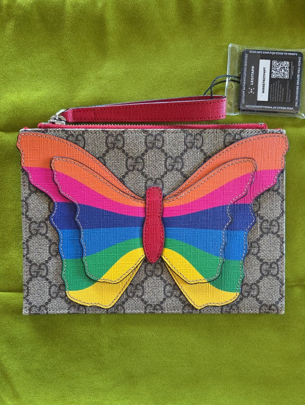 Gucci GG Supreme Butterfly Clutch